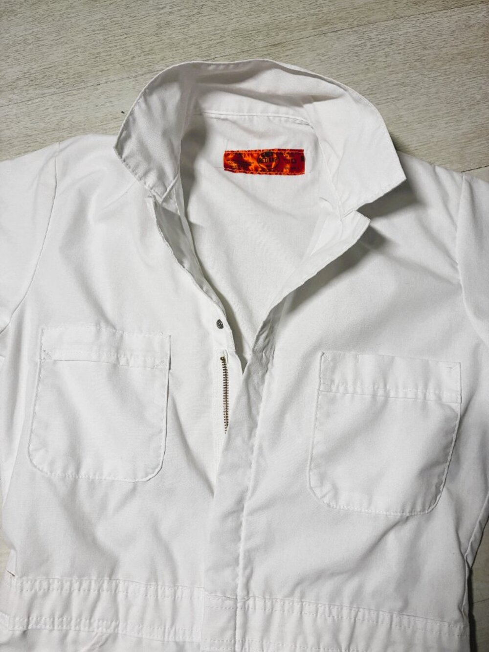 Red Kap White Short Sleeve Speedsuit Workwear Jumpsuit Coveralls Size Small - Picture 2 of 7